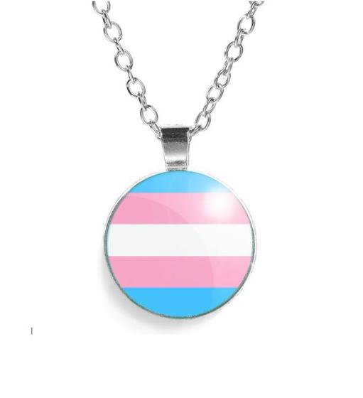 Imagem de Colar LGBTQ+ Bandeira do Orgulho Trans Unissex