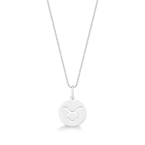 Imagem de Colar Medalha Signo Touro Prata 925