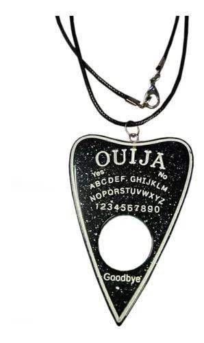 Imagem de Colar OUIJA preto com glitter: Conecte-se com o mundo espiritual 