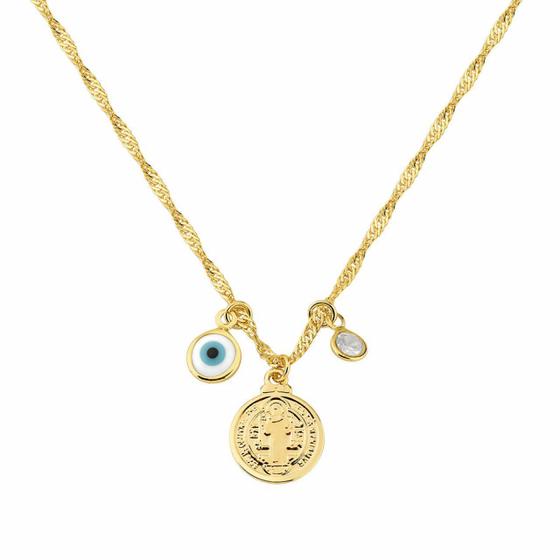 Imagem de Colar Patua com pingentes Folheado a ouro 18k