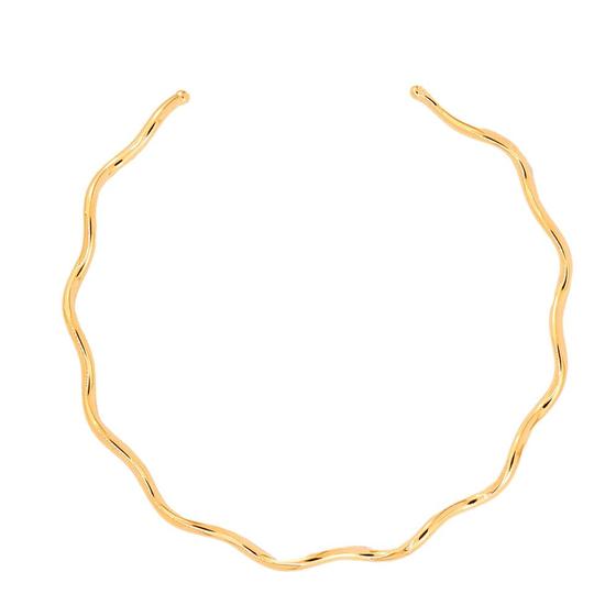 Imagem de Colar Semijoia  Choker Ondulado Dourado