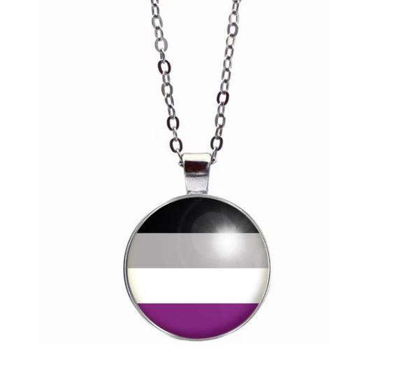 Imagem de Colar Unissex Bandeira do Orgulho Assexual