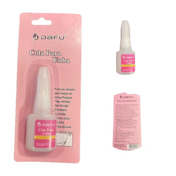 Imagem de Colas Unhas Postiças Com Pincel Glue Tips Kit 3 Unidades