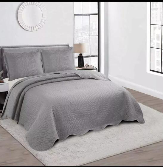 Imagem de Colcha Aurora Casal camesa 2.20 m X 2.40 m com 2 porta travesseiros 70cm X 50cm