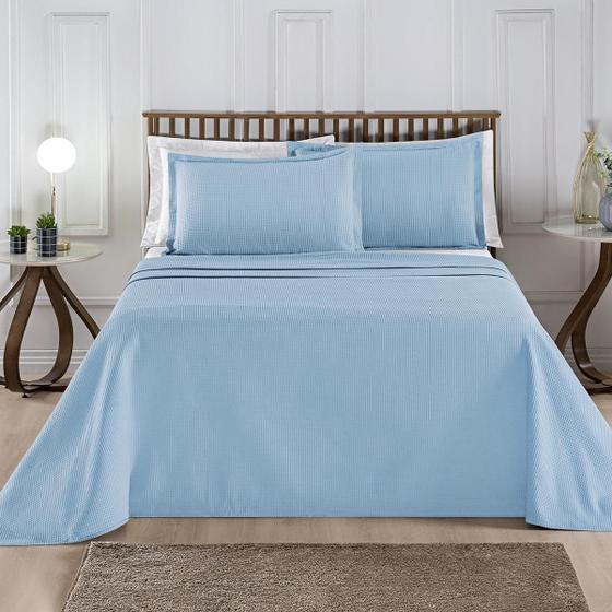 Imagem de Colcha Cama Queen 3 Peças Piquet 100% Algodão Charm Serenity