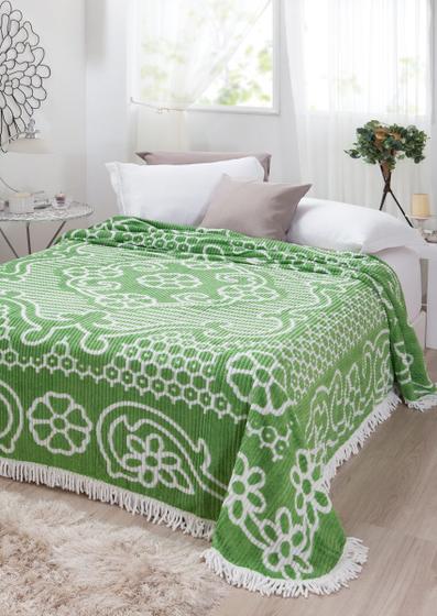 Imagem de Colcha casal chenille jolitex 220x240 bruna verde