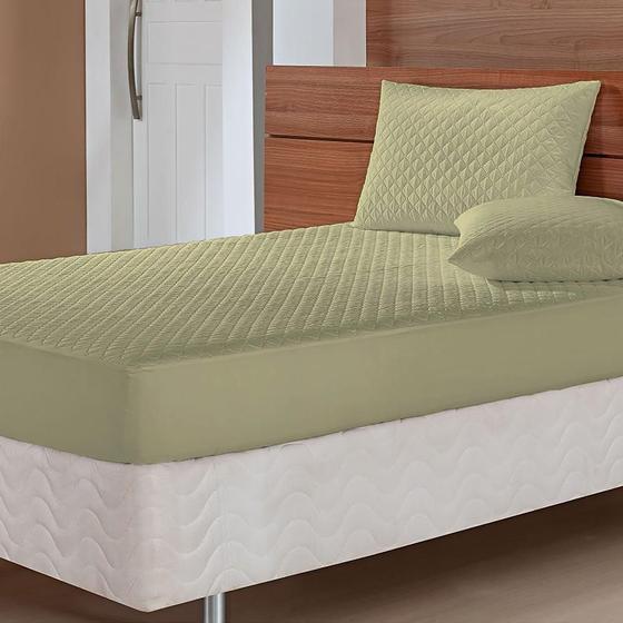 Colcha Cob Leito Prático Bicama Solteiro Com Elástico Cáqui Menor preço em Colcha Cob Leito Prático Bicama Solteiro Com Elástico Cáqui
