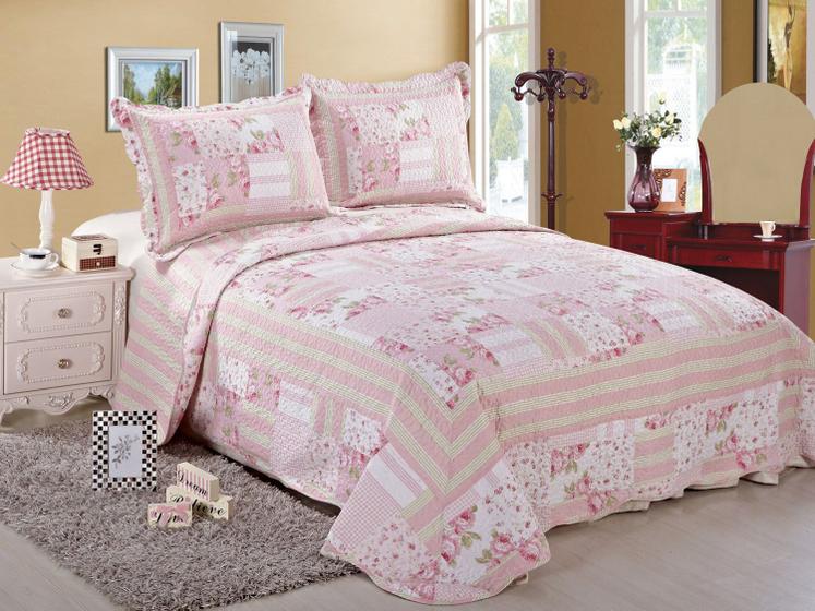 Imagem de Colcha/Cobre-Leito Patchwork Queen Size Camesa