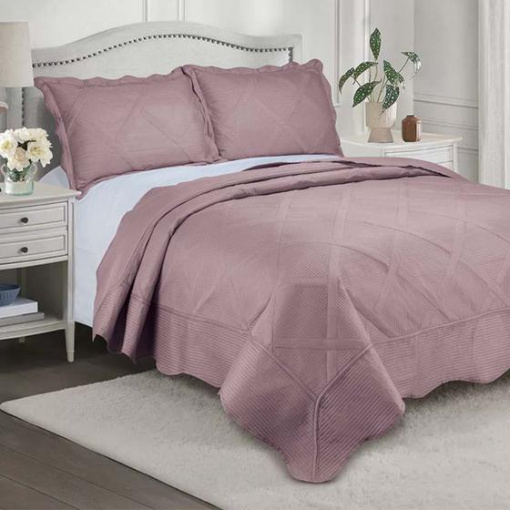 Imagem de Colcha De Cama Egeu Casal Camesa 220x240 - Rosé