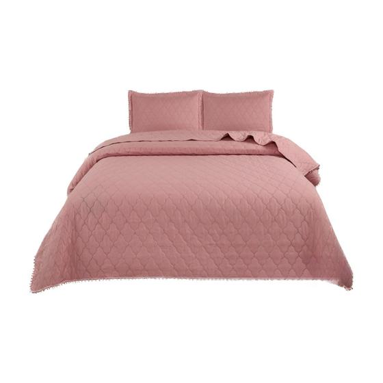 Imagem de Colcha de edredão King Cotton reversível Super Kig Pink