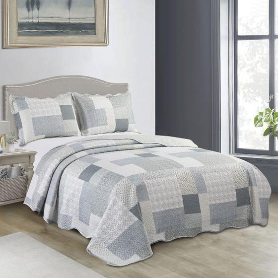 Imagem de Colcha Evolution PatchWork Solteiro 160x230 Parlo - Camesa