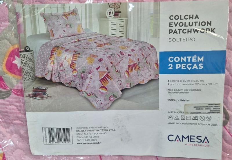 Imagem de Colcha evolution patchwork solteiro