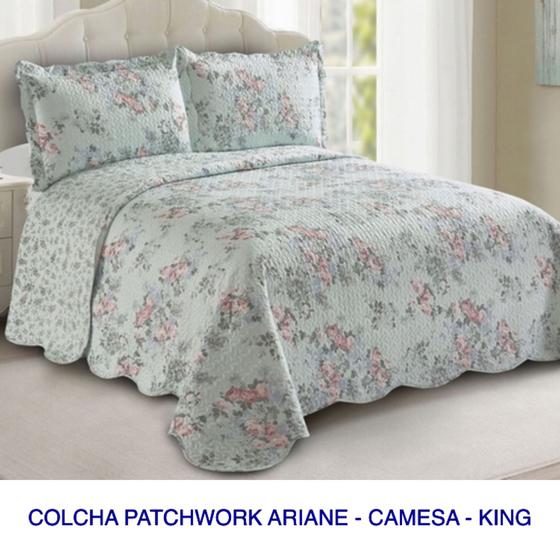 Imagem de Colcha King Cobre Leito Patchwork