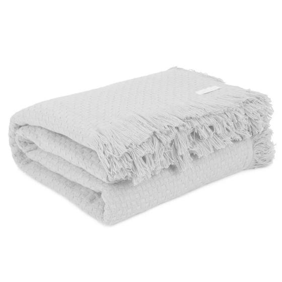 Imagem de Colcha King In Design Com Franja Branca Buddemeyer