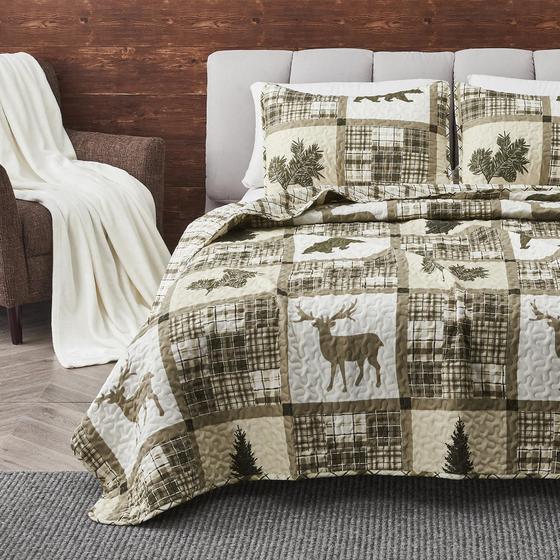 Imagem de Colcha King Size Great Bay Home Lodge Stonehurst - com 2 Fronhas