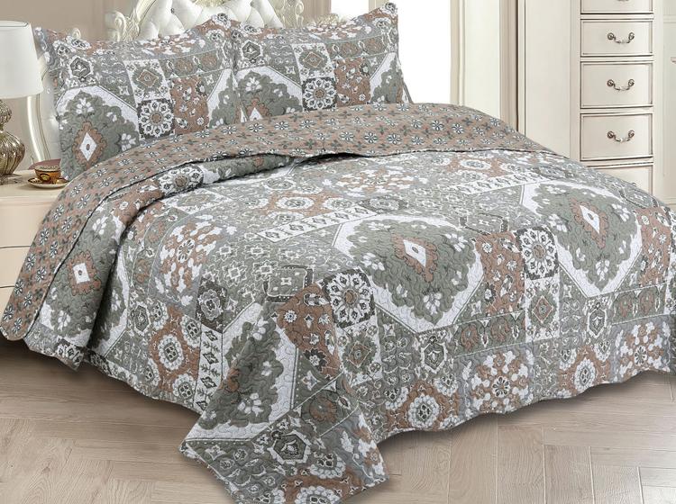 Imagem de Colcha Matelasse King 3pç Camesa 260x280 cm Cobre Leito