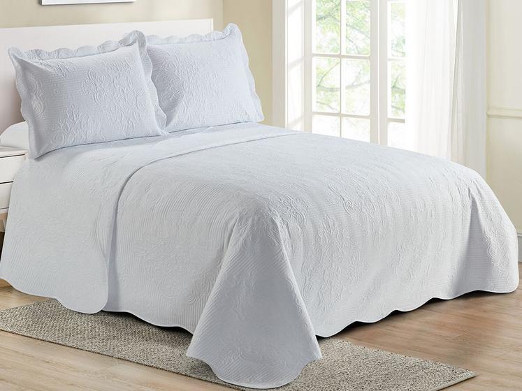 Colcha Matelasse King Damask 3pç Camesa 260x280 cm Cobre Leito Menor preço em Colcha Matelasse King Damask 3pç Camesa 260x280 cm Cobre Leito