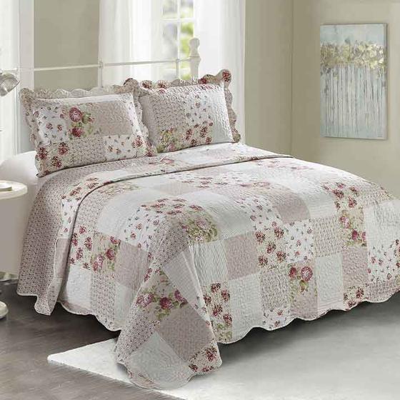 Imagem de Colcha Patchwork Casal 220x240 3pçs Guion - Camesa