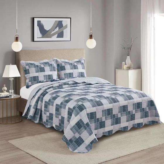 Imagem de Colcha Patchwork Microfibra Super King - Camesa