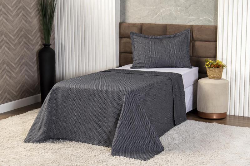 Colcha Piquet King Size 3 Peças Com Fronhas - Ibitinga Decora Imagem de Colcha Piquet King Size 3 Peças Com Fronhas