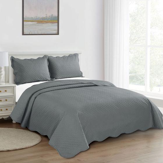 Colcha Queen Camesa Tressê 240x260cm 3 Peças Menor preço em Colcha Queen Camesa Tressê 240x260cm 3 Peças