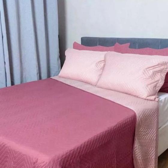 Imagem de Colcha Solteiro Dupla Face Cobre Leito 1.50 x 2.30 Camesa