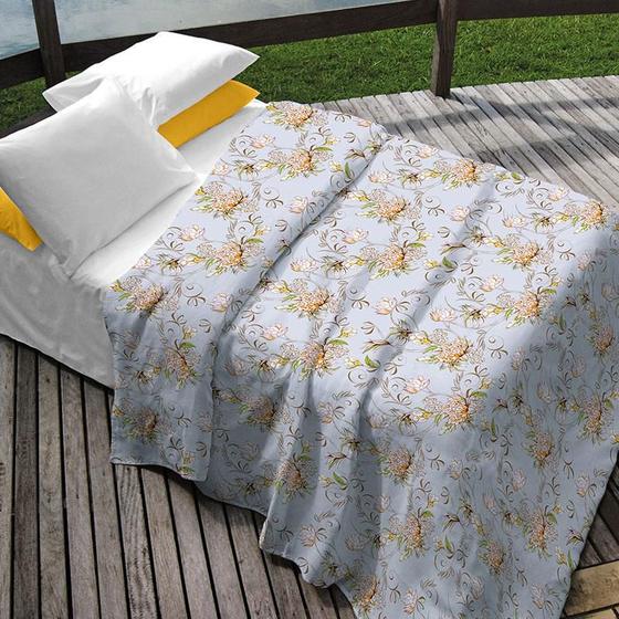 Colcha Teka Queen 100% Algodão Floral Roberta Menor preço em Colcha Teka Queen 100% Algodão Floral Roberta