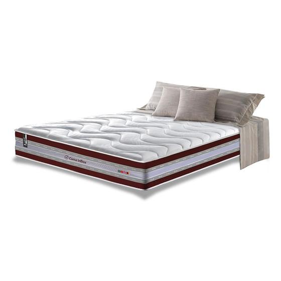 Imagem de Colchão Casal de Molas Ensacadas D33 Cama inBox Select Firme 138x188x32 Vinho