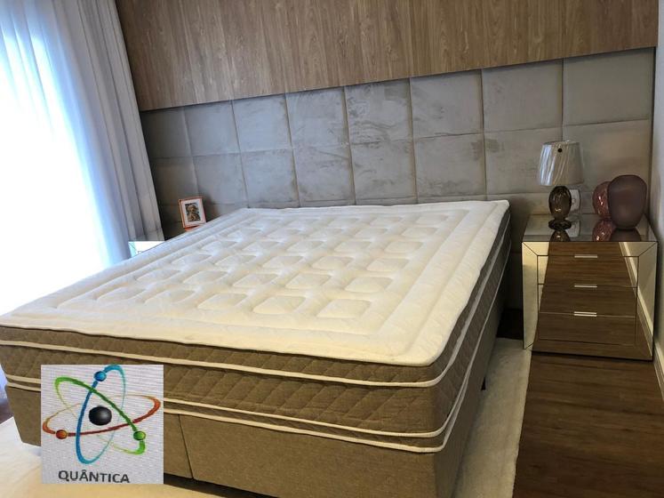 Imagem de Colchão Casal (Kit Massageador)D45+Box - Suede Marrom 158x198