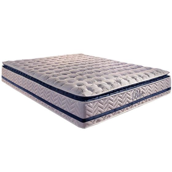 Colchão Casal Molas Ensacadas Visco Gel MasterPocket Blue Pillow Top