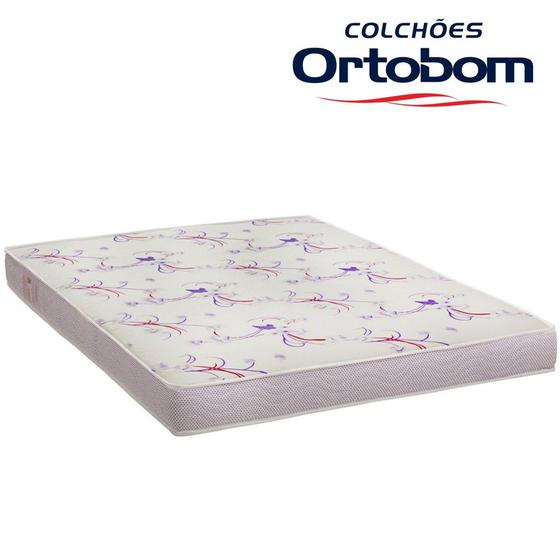 Imagem de Colchão Casal Ortobom Resistente D20 Liso 1,38 x 1,88 x 0,12 - Branco