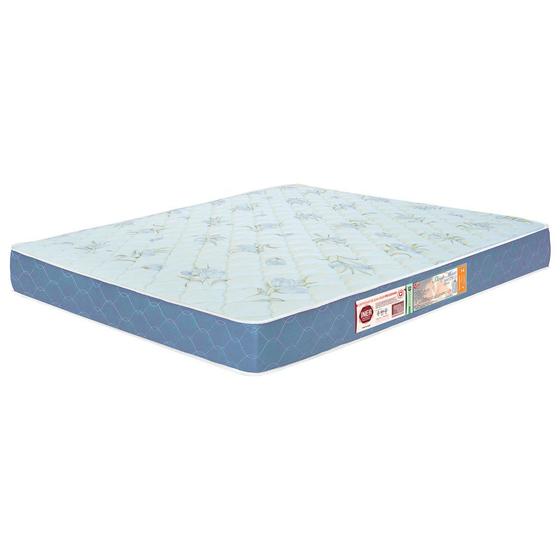 Imagem de Colchão Casal Sleep Max Espuma D45 128x188x25cm Branco/Azul - Castor