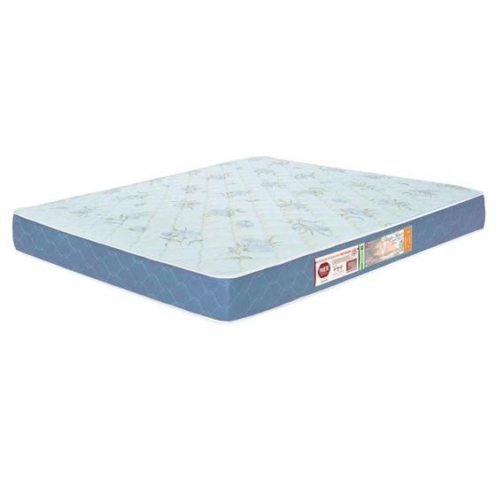 Imagem de Colchão Casal Sleep Max Espuma D45 138x188x15cm Branco/azul - Castor