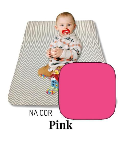 Imagem de Colchão Colchonete Para Atividade Bebê 90X60 Zíper Pink