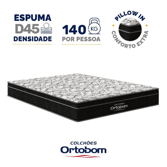 Imagem de Colchão de Espuma D45 Ortobom Airtech Ortopillow 150 Casal 138cm