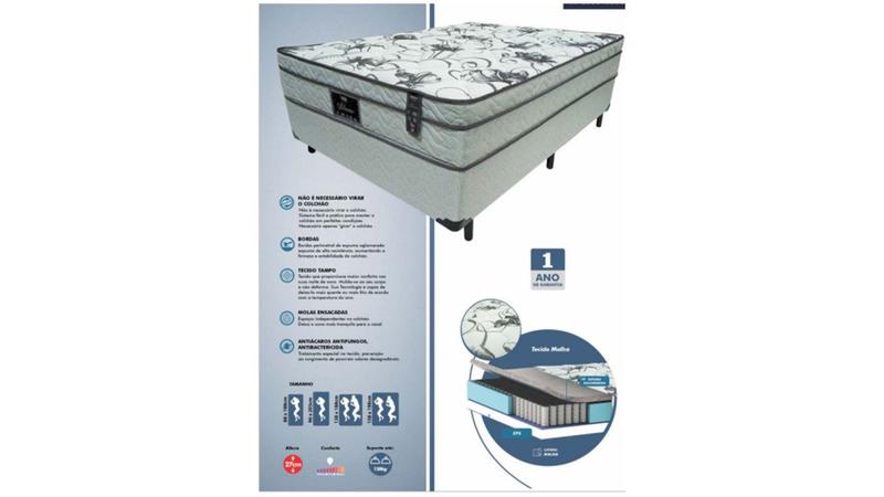 Imagem de Colch&atilde;o de Molas Ensacadas Luflex 27cm Alt. 198x158cm Queen