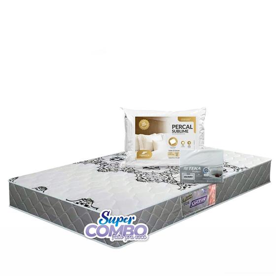 Colchão Gazin D28 Espuma Supreme Cinza Liso Solteiro 78x188x14cm - Super combo feito pra você! Imagem de Colchão Gazin D28 Espuma Supreme Cinza Liso Solteiro 78x188x14cm - Super combo feito pra você!