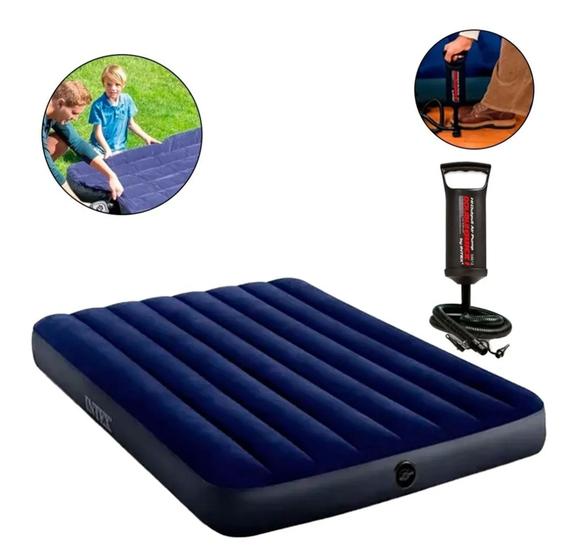 Colchão Inflavel Casal Com Bomba De Ar Viagem Praia Campo Dura-Beam ...