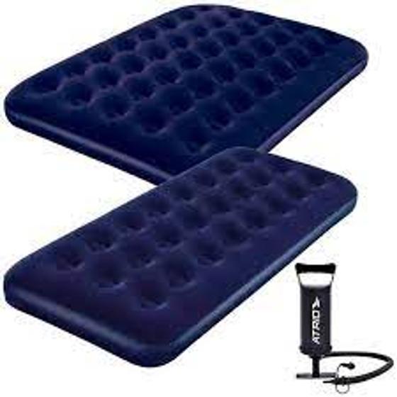 Colchão Inflável Casal e Colchão Inflável Solteiro com Bomba De Ar kit ...