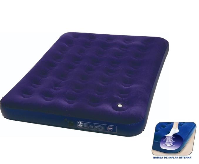 Colchão Inflável Casal Mor + Inflador Embutido - Colchão Inflável ...