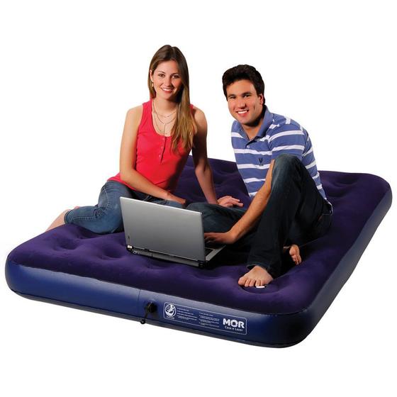 Colchão Inflável Casal Multiuso Mor Inflador Embutido - Colchão ...