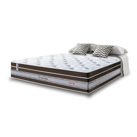 Imagem de Colchão King de Molas Ensacadas Cama inBox Select Euro Soft 193x203x32 Café