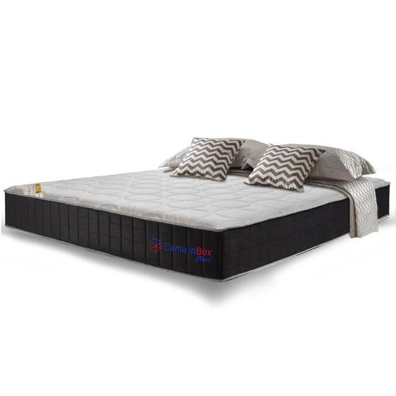 Imagem de Colchão King de Molas Ensacadas com Espuma Viscoelástico Cama inBox Cloud Cinza 193x203x28