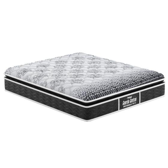 Imagem de Colchão King Espuma D28  / EP Anatômico Guarda Costas Firmepedic Prómiddle Plus Pillow Top Black (193x203x28) - Probel