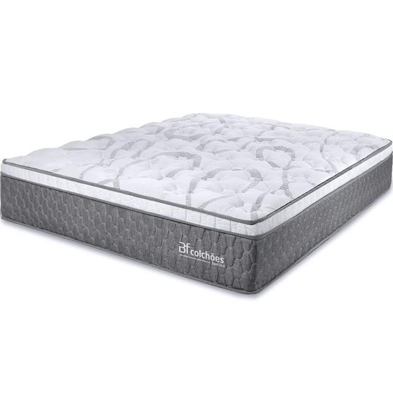 Colchão King Molas Ensacadas E Pillow Top De Espuma Viscoelástico 193x203x27cm Smart Spring - BF Colchões Imagem de Colchão King Molas Ensacadas E Pillow Top De Espuma Viscoelástico 193x203x27cm Smart Spring - BF Colchões