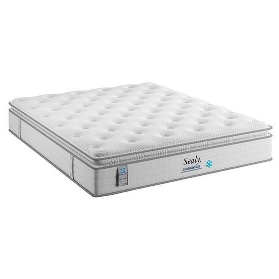 Imagem de Colchão King Molas Ensacadas MasterPocket ConfortGel Pillow Top (193x203x32) - Plumatex