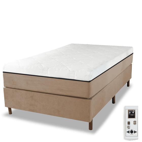 Imagem de Colchão Magnético em Espuma Solteiro Bio Massageador + Cama Box Eco Prince