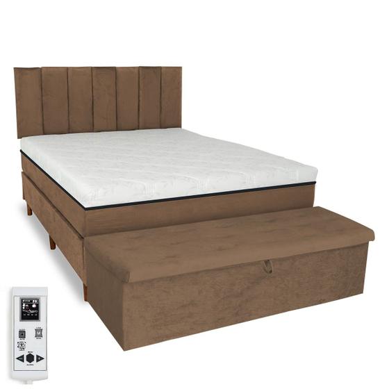 Colchão Magnético Massageador Com Cama Box Cabeceira e Bauzinho - Eco Prince Menor preço em Colchão Magnético Massageador Com Cama Box Cabeceira e Bauzinho - Eco Prince