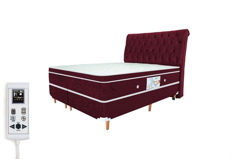 Colchão Magnético Queen Bio Massageador Cromo + Cama Box e Cabeceira - Master Menor preço em Colchão Magnético Queen Bio Massageador Cromo + Cama Box e Cabeceira - Master
