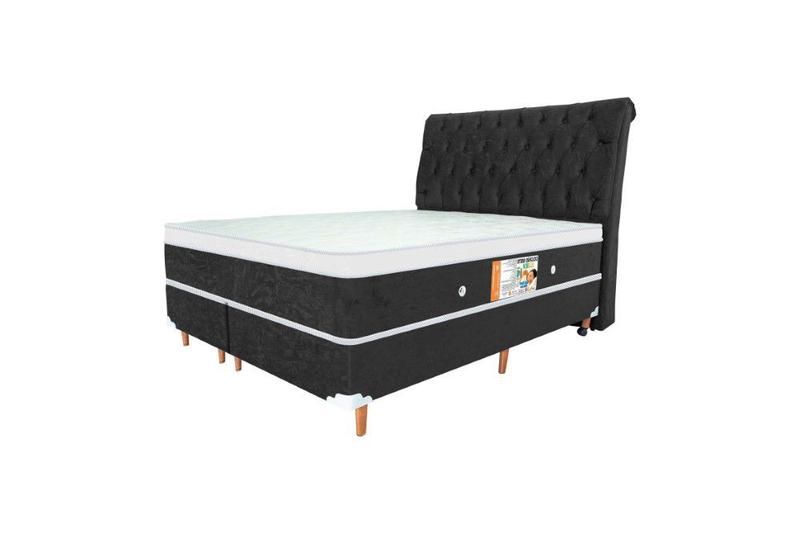 Colchão magnético queen eco new linha luxo 1,58x1,98x0,30 + box + cabeceira Menor preço em Colchão magnético queen eco new linha luxo 1,58x1,98x0,30 + box + cabeceira